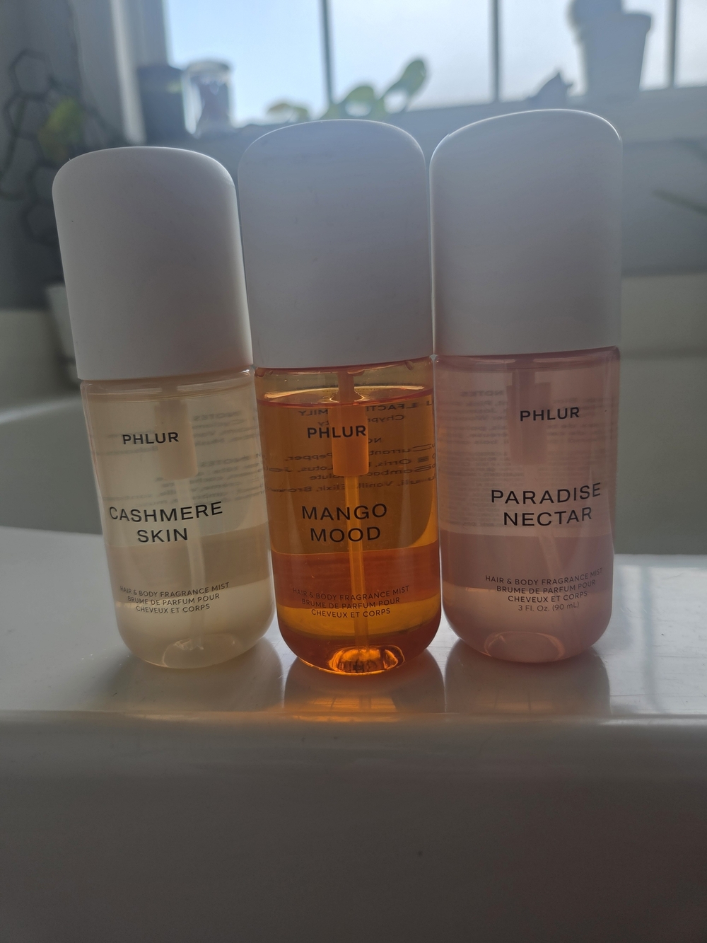 PHLUR TRIO NWT 3oz Mist — Mango MOOD, Cashmere Skin, Paradise Nectar